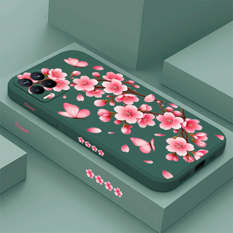 Realme Note 50 - เคสโทรศัพท์ลายดอกไม้สีชมพู สำหรับ OPPO Realme Narzo 50A