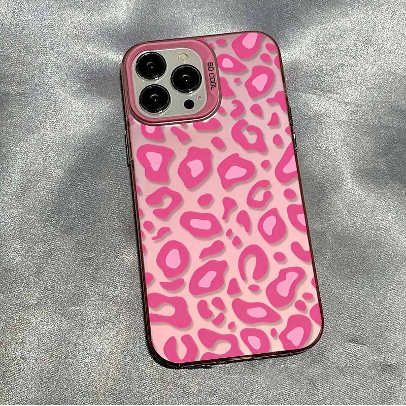 Samsung Galaxy S25 - เคสโทรศัพท์ลายเสือดาวสีชมพู สำหรับ Samsung Galaxy A57 A37