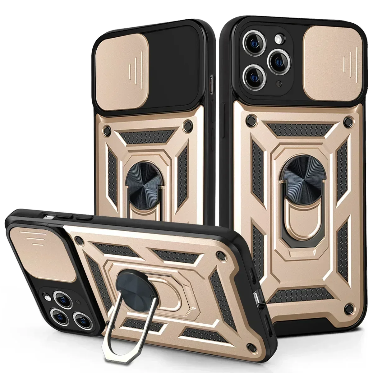 Camera Lens Protector - เคสโทรศัพท์พร้อมขาตั้งเลนส์กล้องแบบสไลด์ใหม่ สำหรับ iPhone 17 16 15