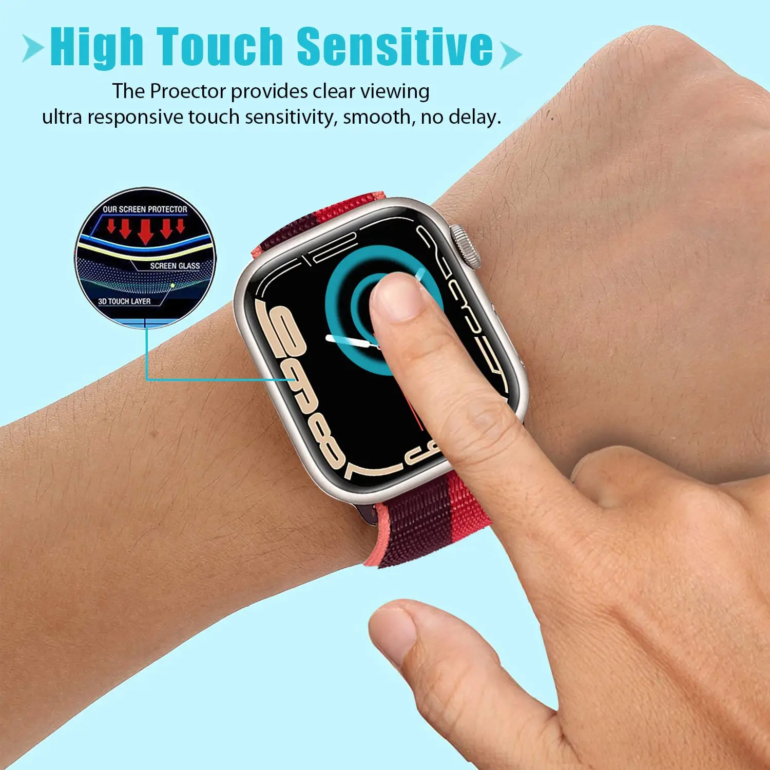 3D กระจกนิรภัยสําหรับ Apple Wa - Smartwatch Screen Film บทวิจารณ์และราคา